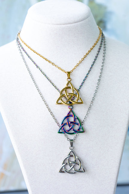 Celtic | Irish Triad Shamrock Protection and Luck Necklaces