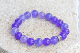 Dyed Colored Quartz Gemstone Crystal Bracelet