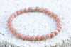 Peach Moonstone Gemstone Crystal Bracelet