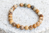 Picture Jasper Gemstone Crystal Bracelet