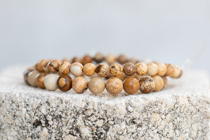 Picture Jasper Gemstone Crystal Bracelet