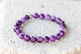 Jade Blue | Yellow | Purple Gemstone Crystal Bracelet