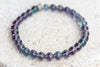 Rainbow | Purple | Blue Fluorite Gemstone Crystal Bracelet