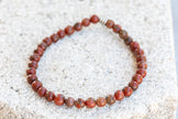 Red Brecciated Jasper Gemstone Crystal Bracelet