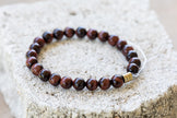 Dyed Tigers Eye Confidence and Courage Gemstone Crystal Bracelet