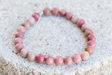 Rhodochrosite Gemstone Crystal Bracelet