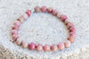 Rhodochrosite Gemstone Crystal Bracelet