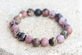 Rhodonite Gemstone Crystal Bracelet