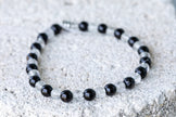 Rutilated Inclusion Tourmaline Quartz Gemstone Crystal Bracelet