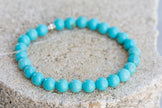 Turquoise Gemstone Crystal Bracelet