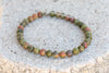 Unakite Gemstone Crystal Bracelet