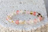 Watermelon Quartz Master Healer Gemstone Crystal Bracelet