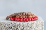 Mala Meditation Sandalwood, Rosewood Gemstone Crystal Bracelet
