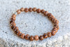 Mala Meditation Sandalwood, Rosewood Gemstone Crystal Bracelet