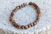 Mala Meditation Sandalwood, Rosewood Gemstone Crystal Bracelet