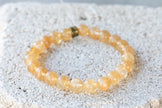 Yellow Rutilated Quartz Gemstone Crystal Bracelet