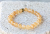 Yellow Rutilated Quartz Gemstone Crystal Bracelet