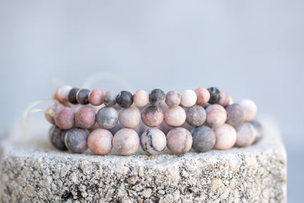 Zebra Stone Gemstone Crystal Bracelet