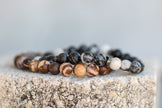 Zebra Jasper Gemstone Crystal Bracelet