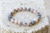 Zebra Stone Gemstone Crystal Bracelet